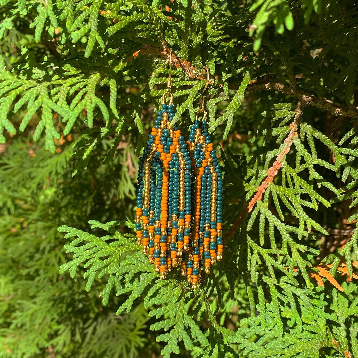 Gold and Teal Fringes